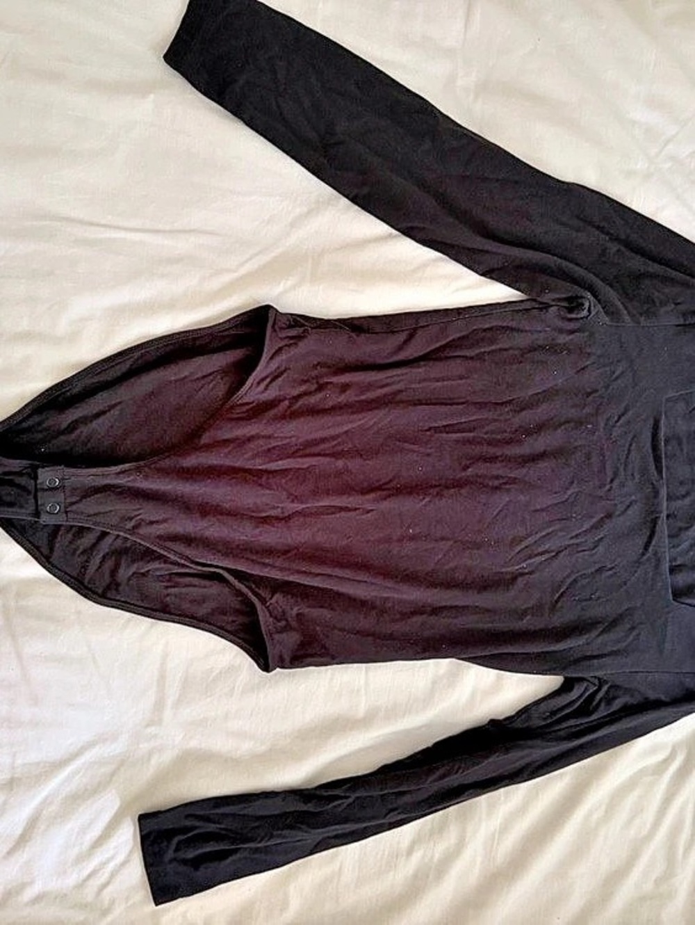 Old Navy Long-Sleeve Square-Neck Bodysuit Black